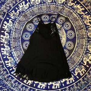 Black tank top with mesh chest